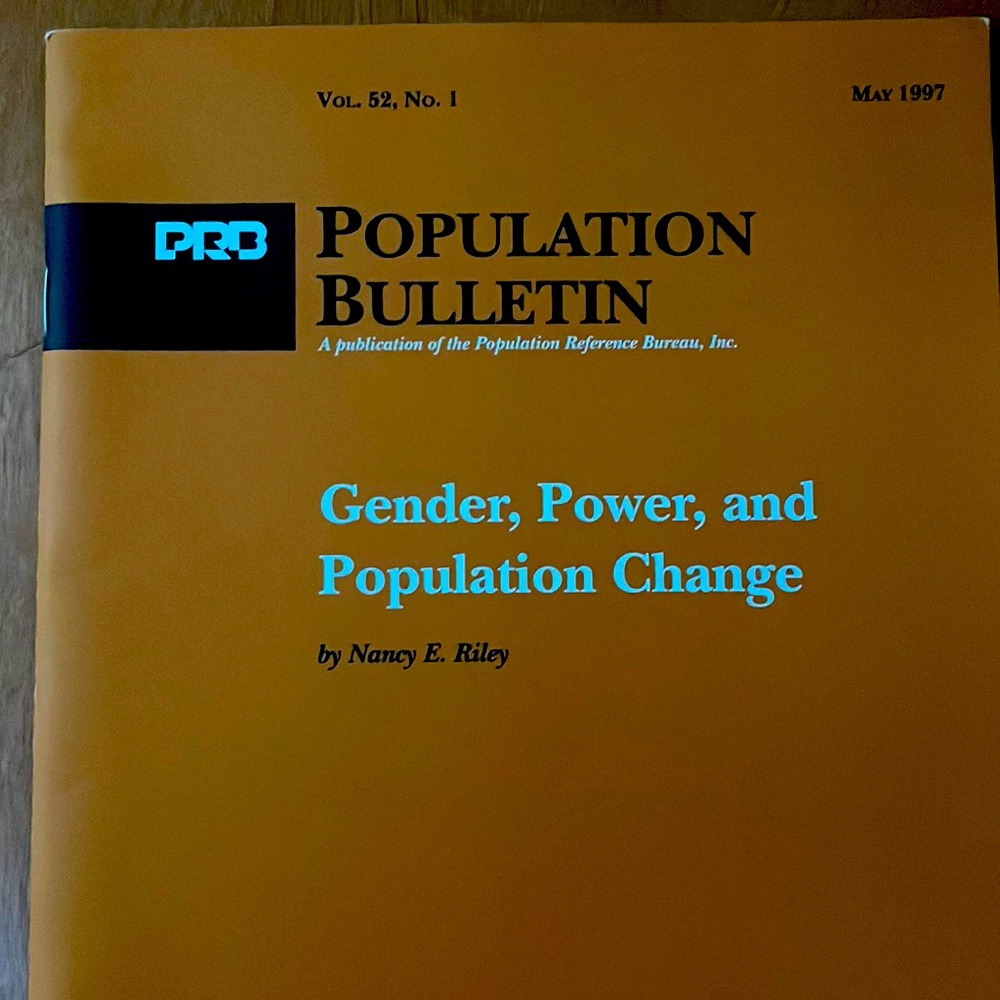 Gender, Power & population change bulletin